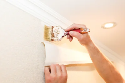 Pose de papier peint à Courlaoux — revêtements muraux et toiles de verre